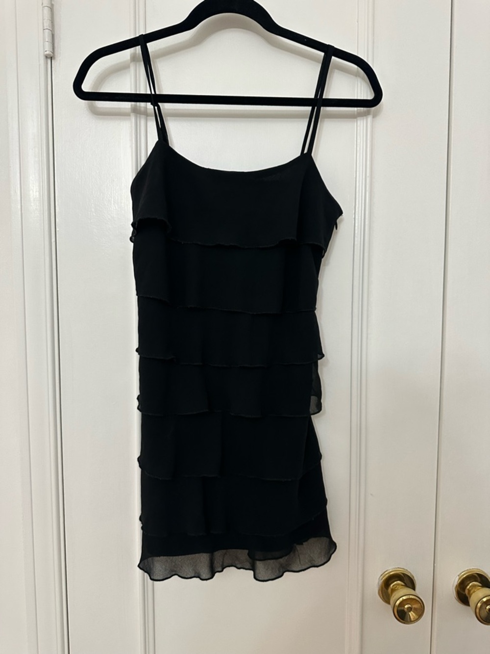 Urban Behavior Black Layered Mini Slip Dress